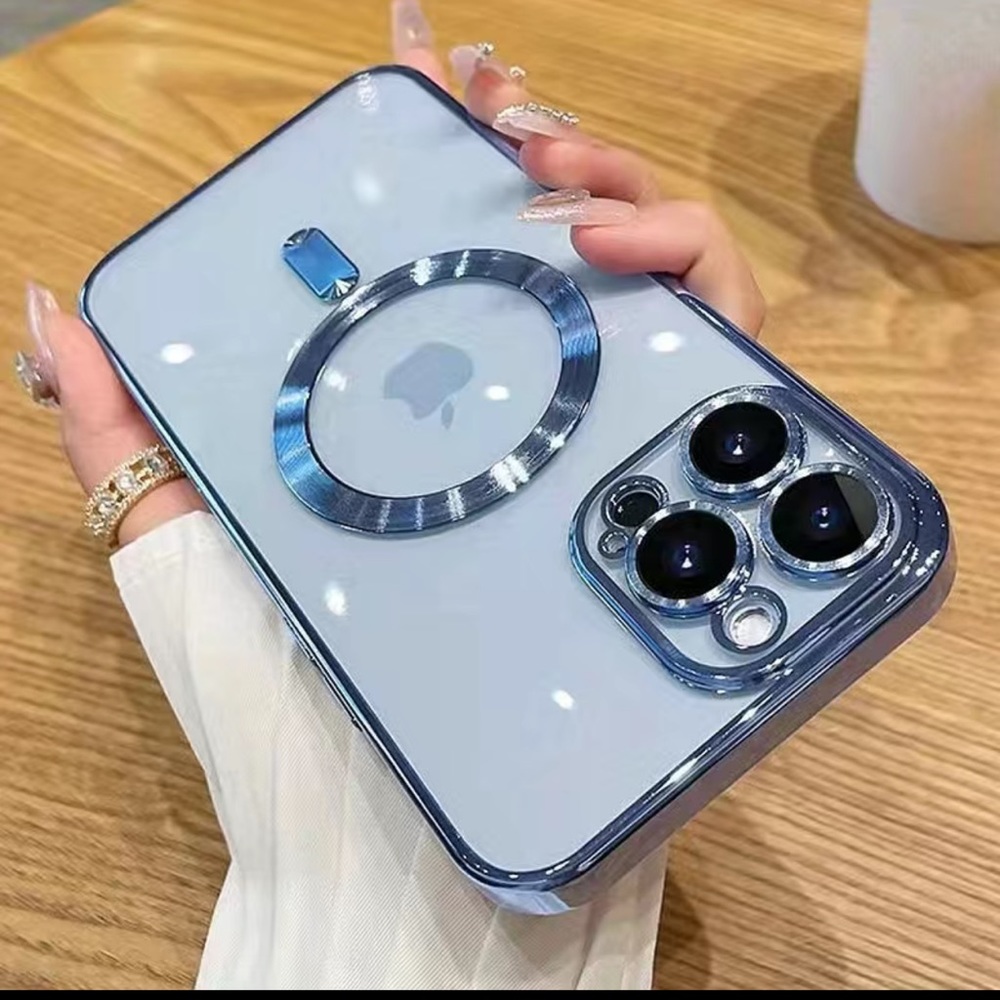 Clear and Blue Case for iPhone 13 Pro Max